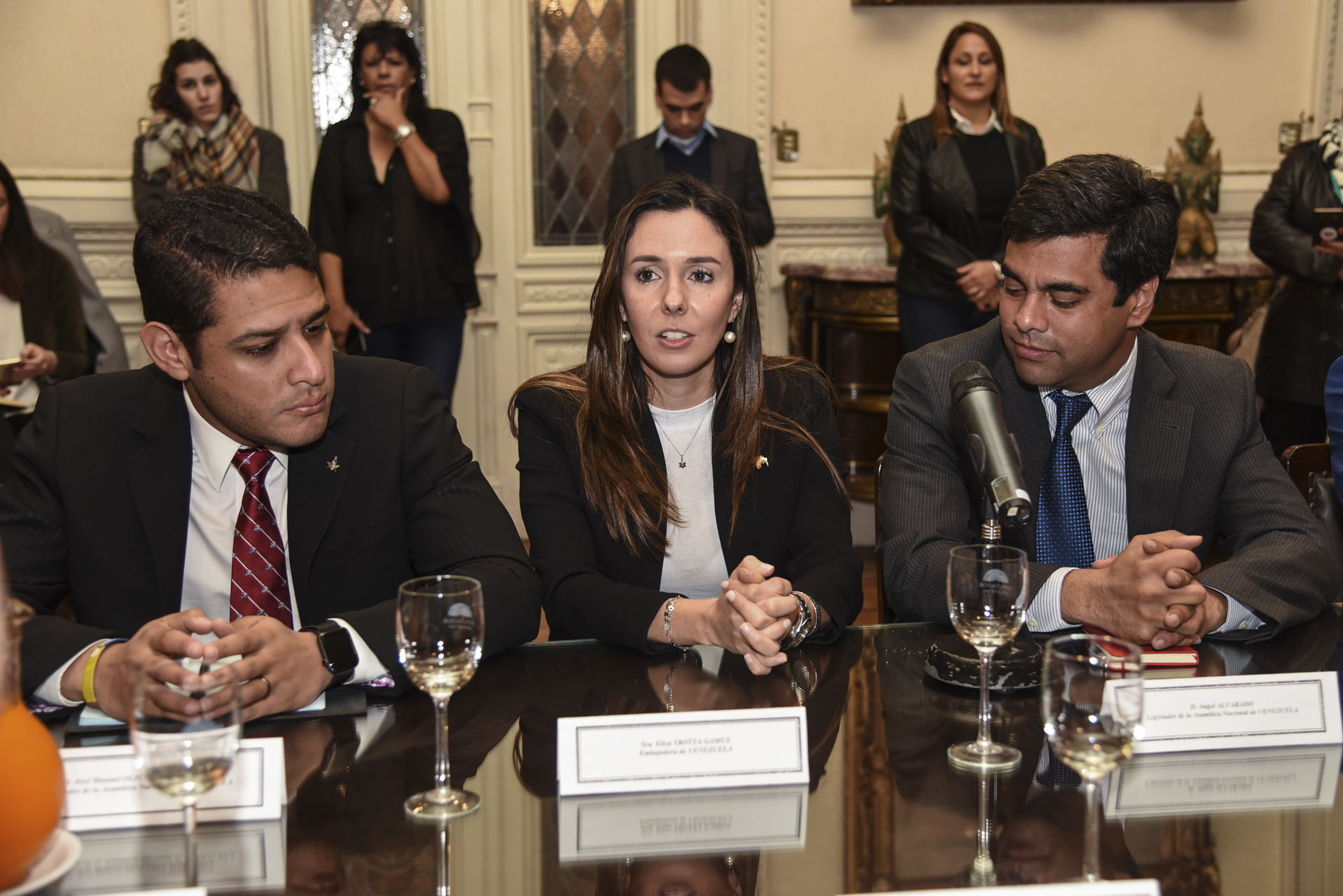 La defensa de las instituciones, eje de un encuentro con representantes de Venezuela